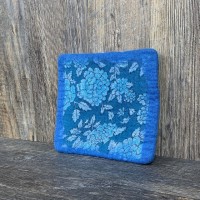 Cotton Wool Blue Wet Felt Trivet